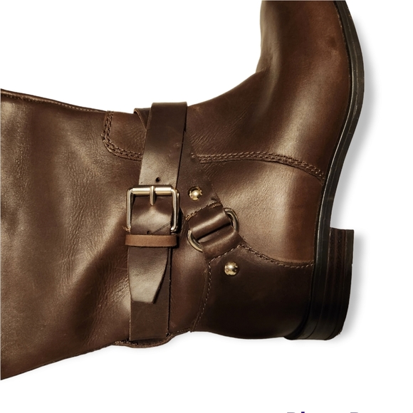 Enzo Angiolini Brown Leather Riding Boots sz 5.5 - Picture 2 of 3